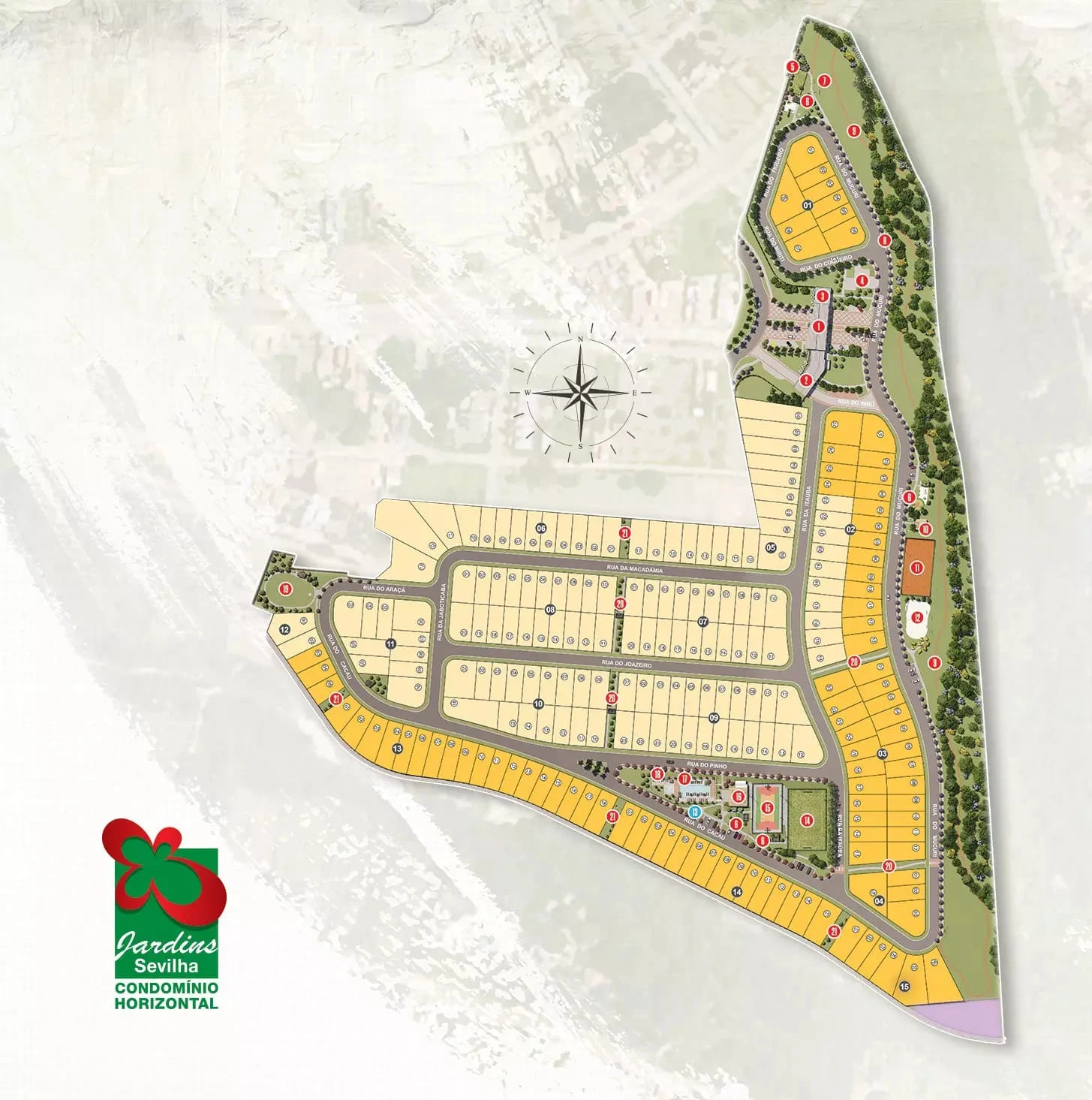 Planta de implantação do Jardins Sevilha